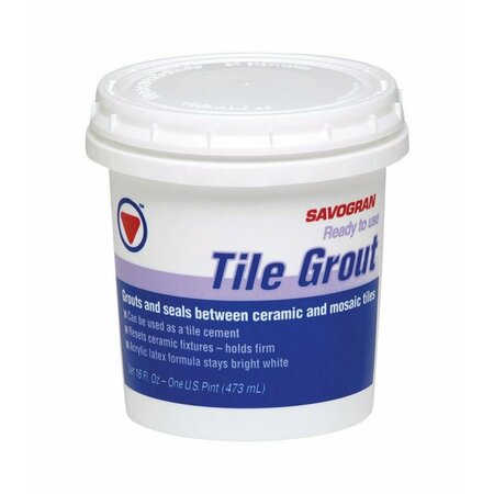 SAVOGRAN CO TILE GROUT WHITE 1PT 12861